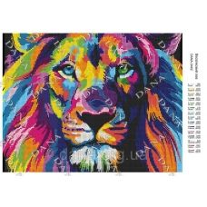 ДАНА-3442 Красочный лев. Схема для вышивки бисером