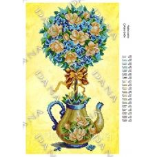 ДАНА-3464 Чайные цветы. Схема для вышивки бисером