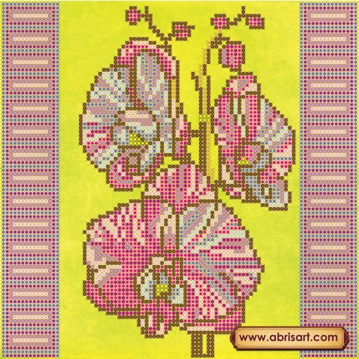 АС-034 Орхидеи. Схема для вышивки бисером на холсте. АбрисАрт