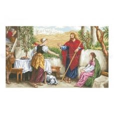ЧВ-9011 (70*100) Исус, Марта и Мария. Схема для вышивки бисером. Бисерок
