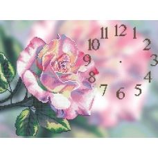 П-120 (30*50) Часы чайная роза. Схема для вышивки бисером. Бисерок