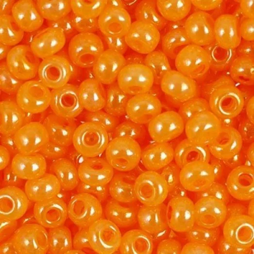 17189 Оранжевый с глянцевым блеском, непрозрачный Бисер Preciosa