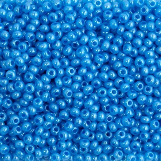 17336 Синий с глянцевым блеском, непрозрачный Бисер Preciosa