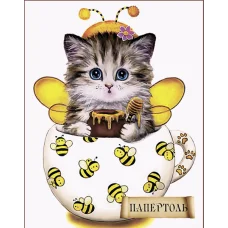 РТ150096 Кото-чашка Пчелки. Техника Папертоль