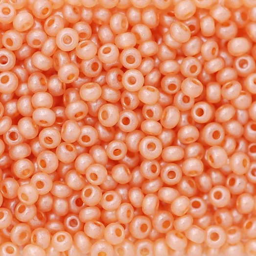 17918 Темно-персиковый с глянцевым блеском, непрозрачный Бисер Preciosa