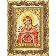 ИП-6004  Богородица Семистрельная. Схема для вышивки бисером. Велисса