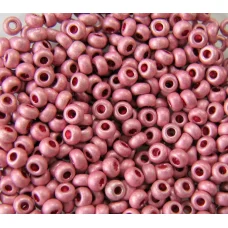 18595 Бисер непрозрачный розовый металлик матовый