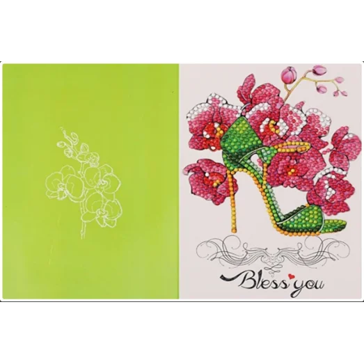 ДМ189162 Набор со стразами для создания открытки Орхидея