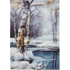 B560 Зима. Набор для вышивки нитками. Luca-s