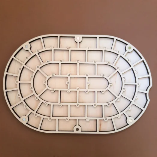 ОРГ-060236 Органайзер для бисера с прозрачной крышкой на 53 ячейки