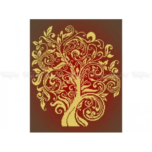 ЧВ-5329-З Дерево изобилия Золото. Схема для вышивки бисером. Бисерок
