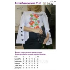 ЮМА-И-48 (ткань) Пошитая блуза женская Изысканность для вышивки бисером