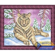 ФР-ЖБп3-145 Тигр в лесу зимой. Схема для вышивки бисером ТМ Фурор