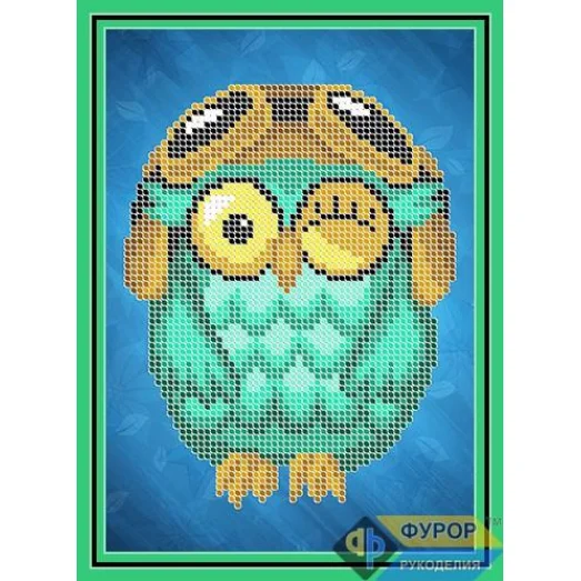 ФР-ДБч5-180 Сова пилот. Схема для вышивки бисером ТМ Фурор