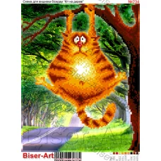 ВА-234 (А4) Кот на дереве. Схема для вышивки бисером БисерАрт