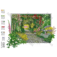 МИКА-1977 (А3) Испанский сад. Схема для вышивки бисером