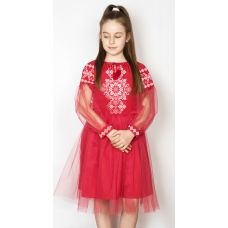 ПДП-228 УКРАИНОЧКА. Детское пошитое платье Маковка