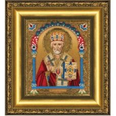 Б-1230 Икона святителя Николая Чудотворца. Набор для вышивки бисером Чаривна Мить