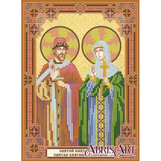 АСК-162 Святой князь Петр и святая княгиня Феврония Схема для вышивки бисером на холсте Абрис Арт