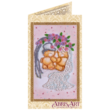АО-113 С днем бракосочетания. Набор-открытка для вышивки бисером Абрис Арт