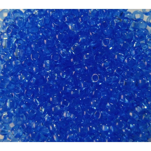 30030 Бисер прозрачный, светлый синий, натуральный.Квадратное отверстие