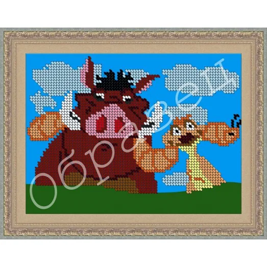 КД-030 Тимон и Пумба. Схема для вышивки бисером. ТМ Фея Вышивки