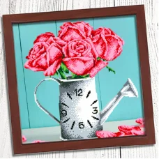 ВА-3030005 Схема для вышивки часов Розы. БисерАрт