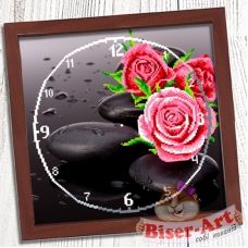 ВА-3030011 Часы Розы. Схема для вышивки бисером БисерАрт
