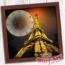 ВА-3030013 Часы Вечерний Париж. Схема для вышивки бисером БисерАрт