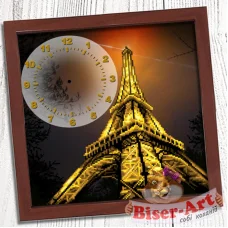 ВА-3030013 Часы Вечерний Париж. Схема для вышивки бисером БисерАрт