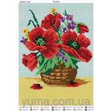 ЮМА-4181 Цветы. Схема для вышивки бисером
