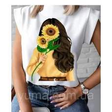 БЛ-001 Пошитая блузка Лилея под вышивку в свободном стиле. ТМ Юма