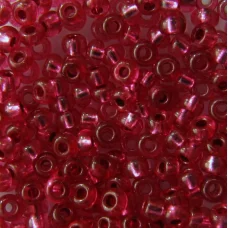 08298/6 Preciosa Малиновый с серебряной серединкой, прозрачный