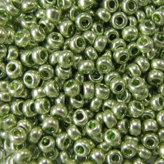 18161 Бисер Preciosa сольгель зелёный металлик