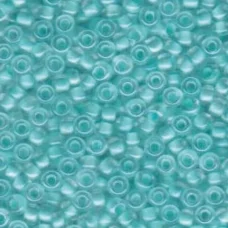 38153 Бисер Preciosa стеклянный с бирюзовым прокрасом глазурь