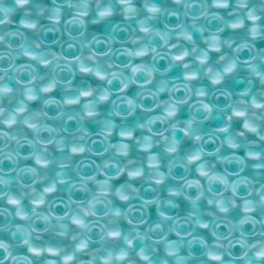 38153 Бисер Preciosa стеклянный с бирюзовым прокрасом глазурь