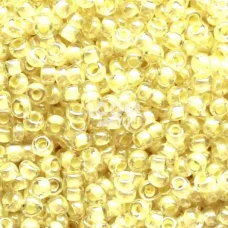 38181 Бисер Preciosa стеклянный со светло-жёлтым прокрасом глазурь