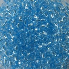 38236 Бисер Preciosa кристально-прозрачный со светло-голубым жемчужным прокрасом