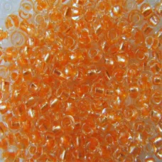 38992 Бисер Preciosa оранжевый кристально-прозрачный с жемчужным прокрасом