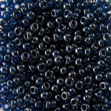 66100 Бисер Preciosa прозрачный глазурь тёмно-синий