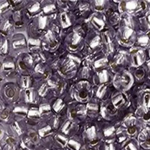 78221 Бисер Preciosa сольгель бледный стеклянный серый с серебрянным прокрасом