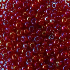 91120 Бисер Preciosa радужный прозрачный тёмно-гранатовый