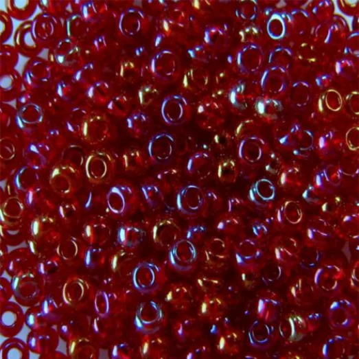 91120 Бисер Preciosa радужный прозрачный тёмно-гранатовый