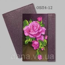 ДАНА-ОПБ4-12 Фиолетовый. Обложка на паспорт для вышивки бисером.