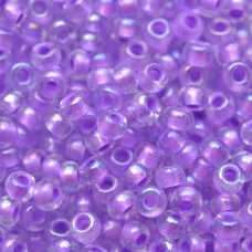 58528 Бисер Preciosa стеклянный тёмно-розовый радужный с прокрасом