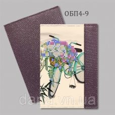 ДАНА-ОПБ4-9 Фиолетовый. Обложка на паспорт для вышивки бисером.