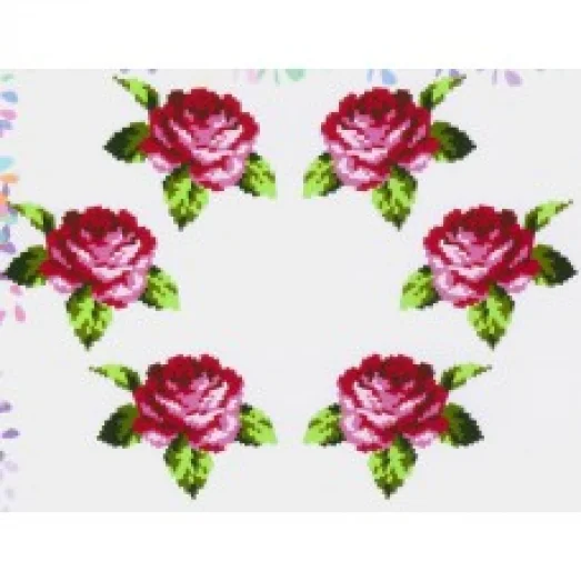 К-303 Букет роз. Водорастворимый флизелин для вышивки Confetti