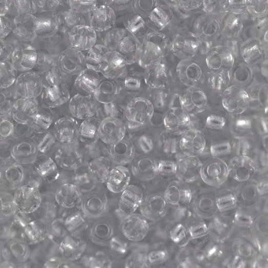 68108 Бисер Preciosa стеклянный светло-серый с серебрянным прокрасом