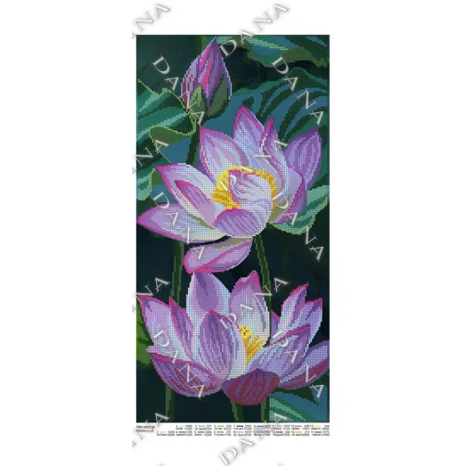ДАНА-5110 Цвет лотоса. Схема для вышивки бисером