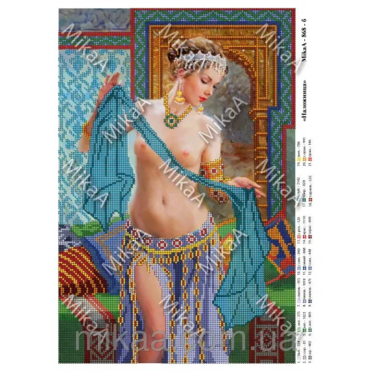 МИКА-0868б (А3) Наложница. Схема для вышивки бисером